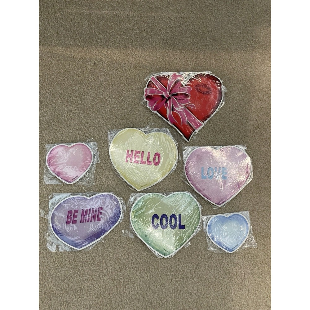 Vtg Valentine's Day Heart Garage‎ Magnets Large